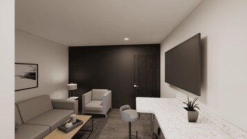 Escritorio, espacio para trabajar con laptop y wifi gratis 