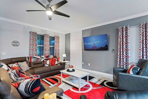 Smart TV, video games, table football, books