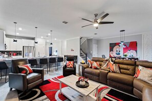 Smart TV, video games, table football, books