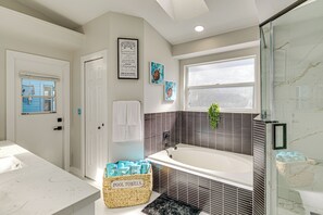 Hair dryer, towels