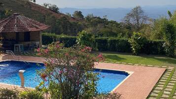 Outdoor pool, a heated pool
