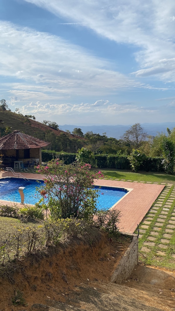 Outdoor pool, a heated pool