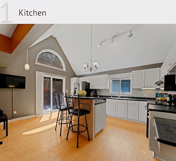 Microwave, oven, stovetop, dishwasher