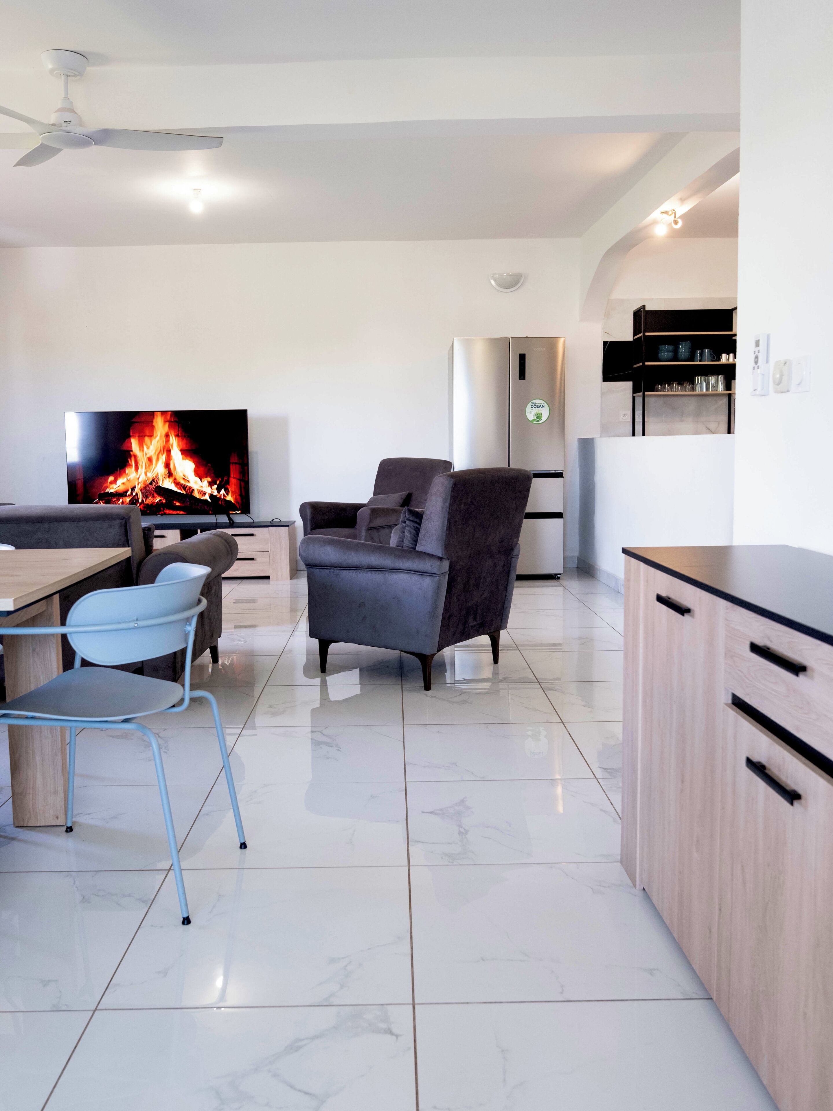 Deluxe-Apartment, 4 Schlafzimmer, Stadtblick | Wohnbereich