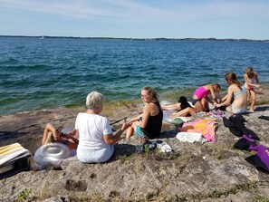 Liegestühle, Strandtücher