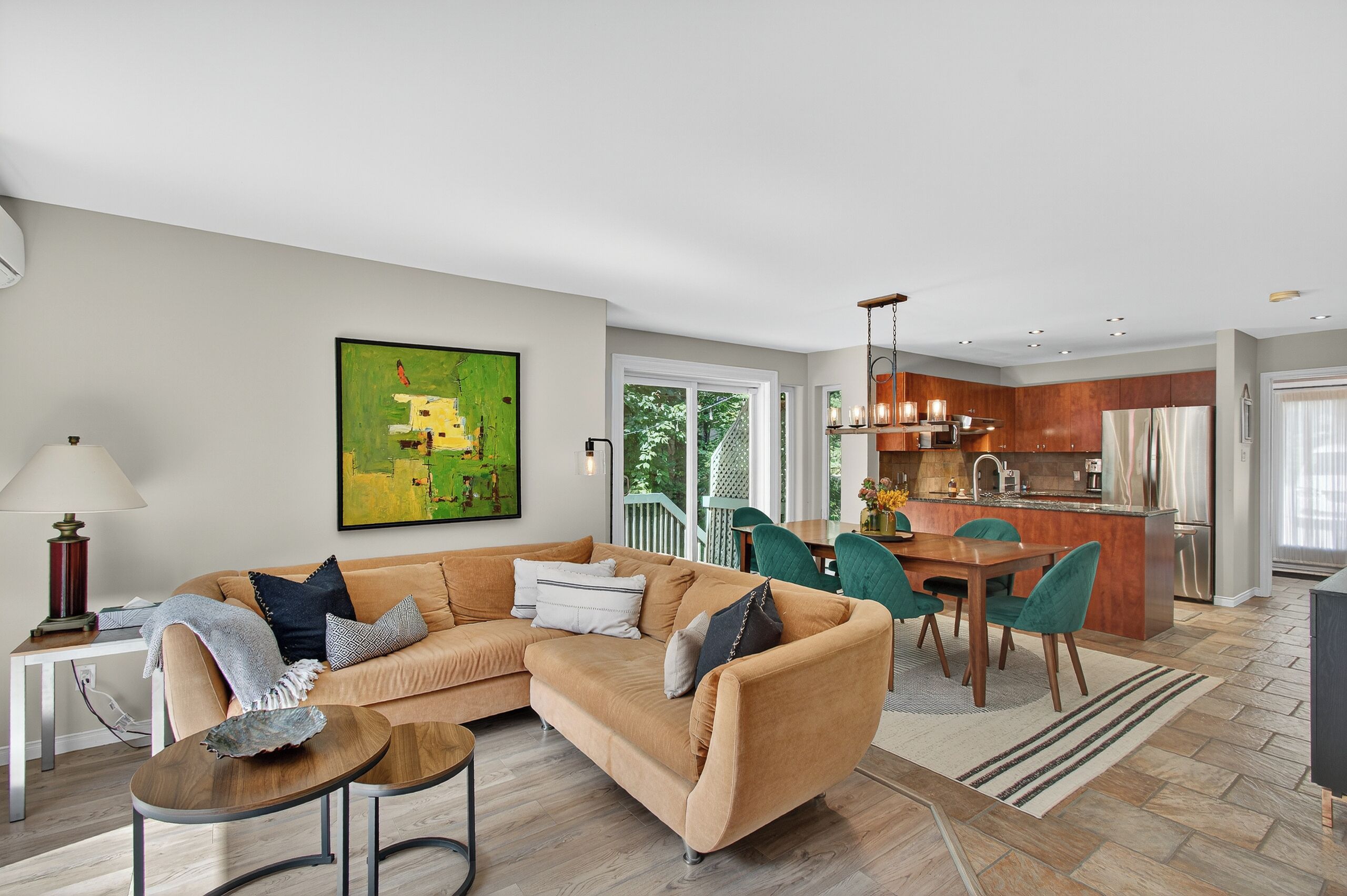 Condo Confort, vista al campo de golf | Área de sala de estar