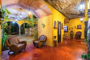 Lobby sitting area - La Hacienda Hotel, at Xcaret (Playa del Carmen)
