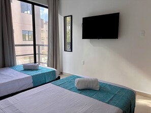 Family Apartment, 2 Bedrooms, Non Smoking, Pets not allowed | Desk, laptop workspace, blackout curtains, iron/ironing board