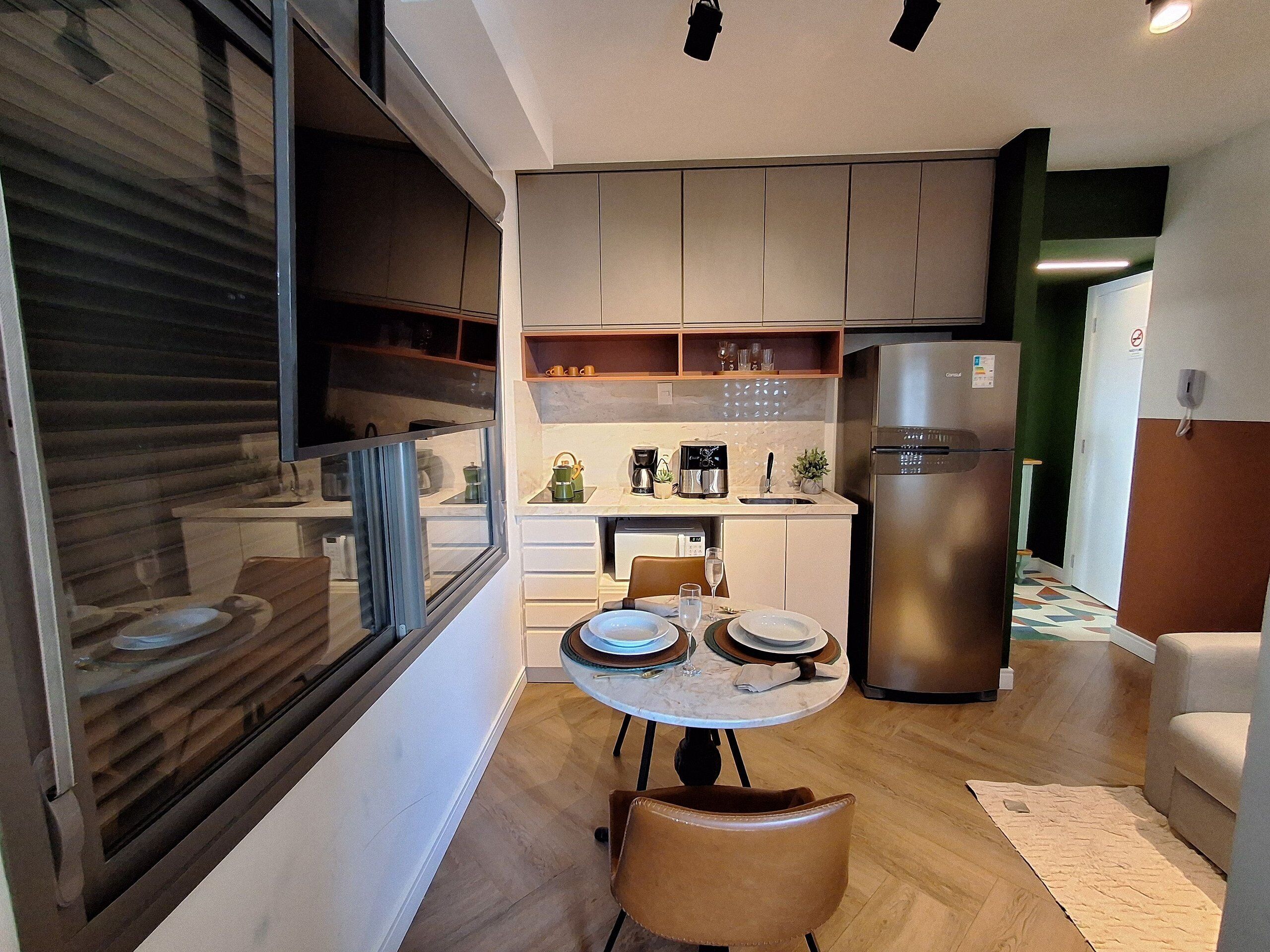 Appartement | Cuisine privée | Réfrigérateur, plaque de cuisson
