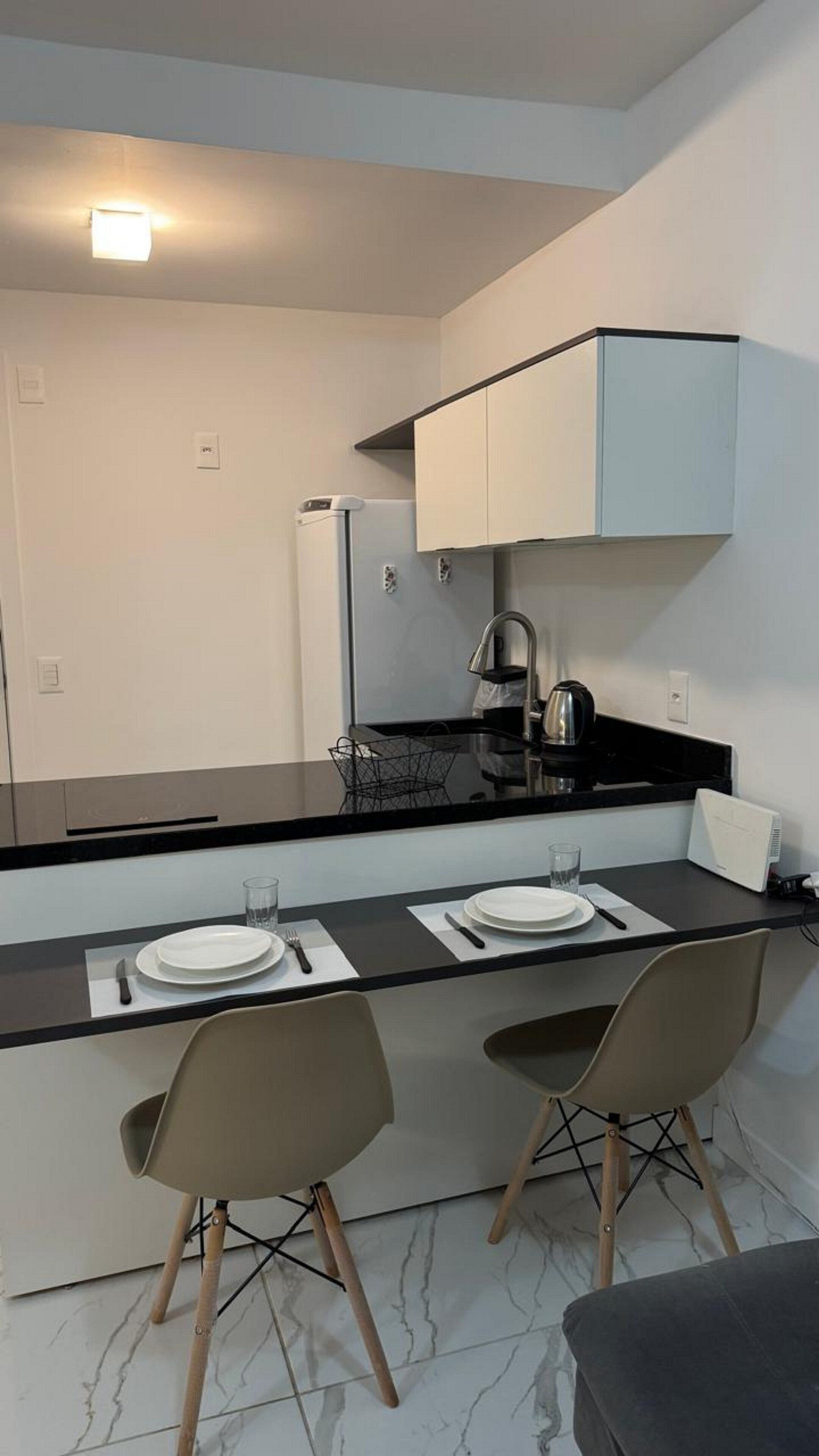 Apartment | Private kitchen | Fridge, stovetop, cookware/dishes/utensils