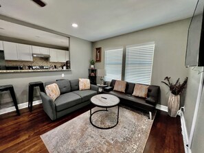 Living area - 3BR Woodlawn Home | Furnished Extended Stay Near Med Center (San Antonio)