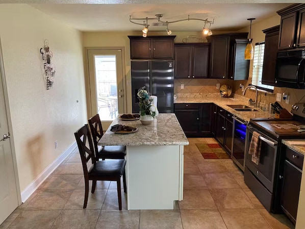 Microwave, stovetop, dishwasher
