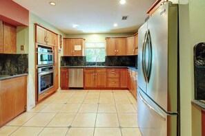 Microwave, oven, stovetop, dishwasher