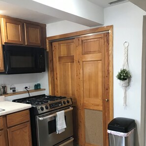 Toaster, blender, dining tables