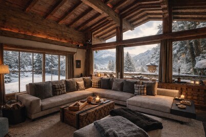 Ultra-Luxe Ski Chalet - Private Pools, Sauna, Theater, Gym & Panoramic Views