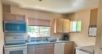 Upstairs getaway on spacious lot close to scenic Pebble Beach Drive.