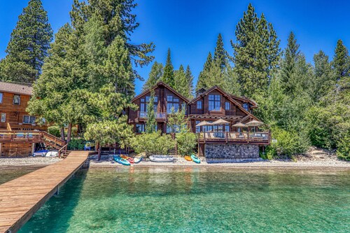 Beyond the Blue Lakefront Escape by Tahoe Getaways - Dog OK, Hot Tub, 6BR, Pier & Buoy