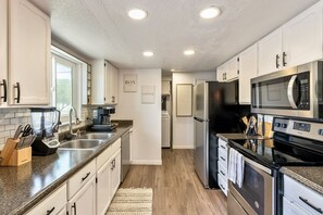 Microwave, oven, stovetop, dishwasher