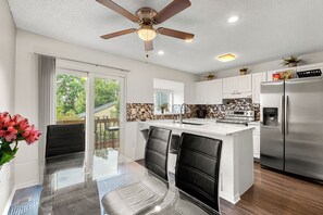 Microwave, oven, stovetop, dishwasher