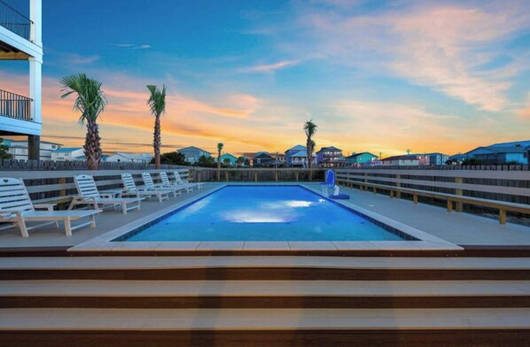 A heated pool