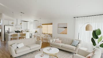 Smart TV, books, stereo