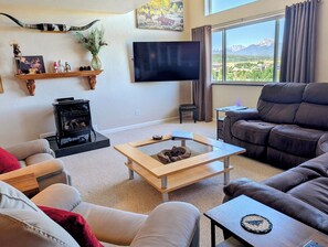 Smart TV, fireplace, foosball, table tennis