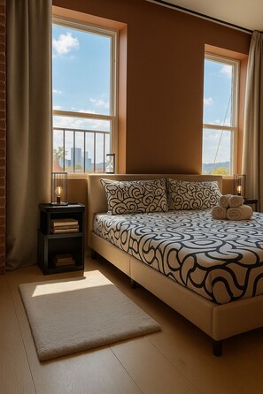 1 chambre, fer et planche à repasser, accès Internet, draps fournis