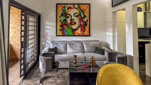 Living area - Urban Loft Laureles : Modern, Elegant : A/C : Balcony (Medellín)