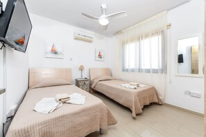 2 室のベッドルーム、ベッドシーツ