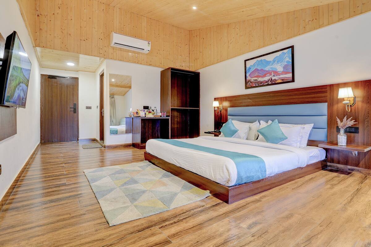 Premium tweepersoonskamer, uitzicht op bergen | Bedden met traagschuimmatrassen, gratis wifi, beddengoed