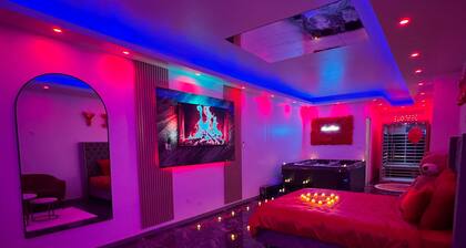Appartement LoveRoom, spa jacuzzi & Sauna ambiance Romantique !