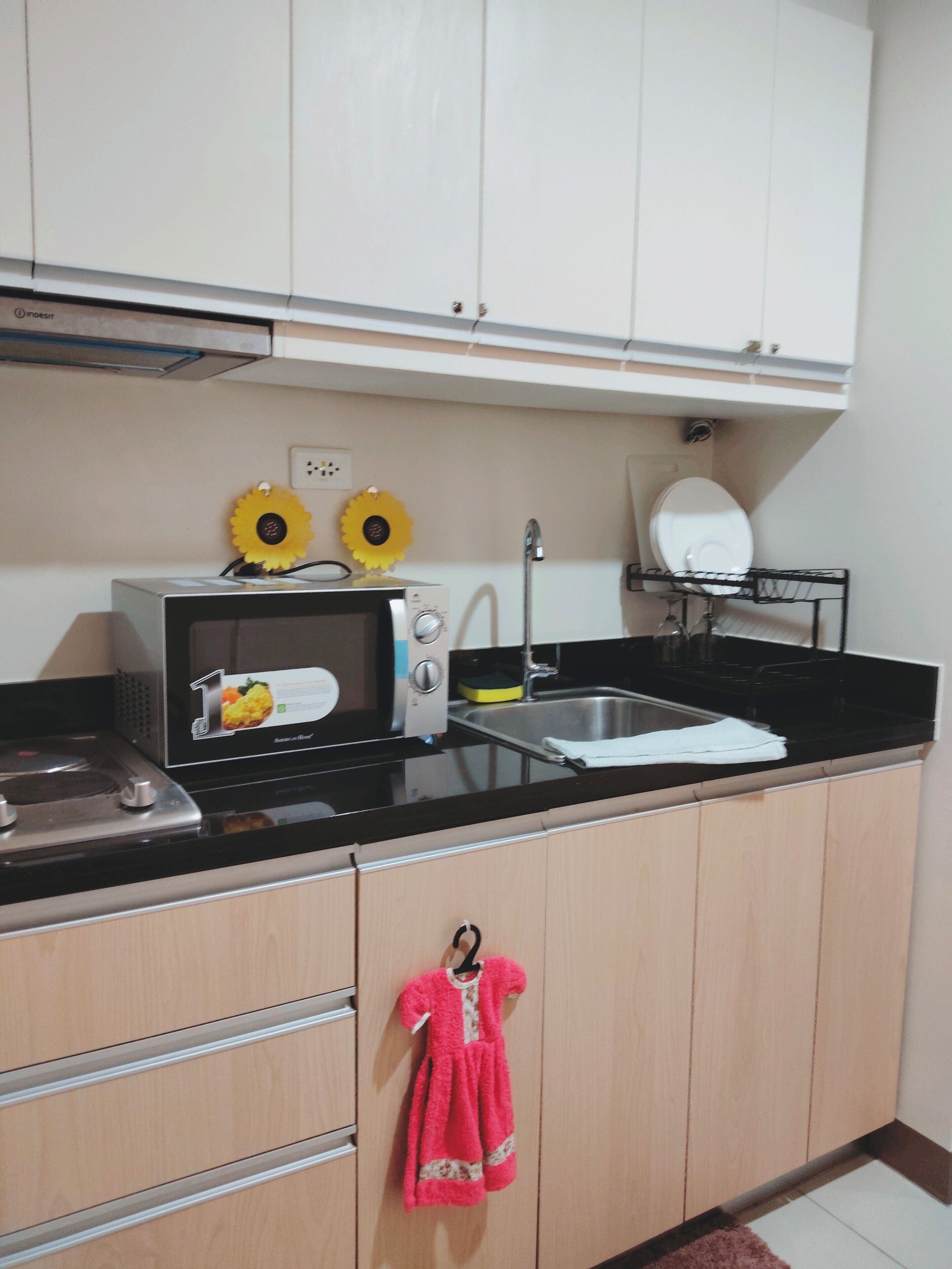 Kühlschrank, Mikrowelle, Herdplatte