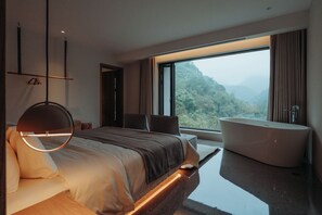 Romantic Double Room, Mountain View | Down comforters, minibar, desk, laptop workspace