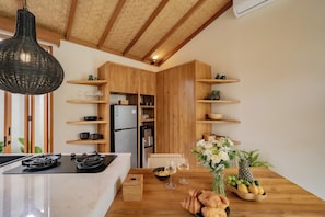 Deluxe Villa, Patio, Pool View | In-room dining
