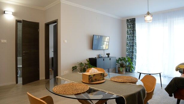 Departamento Deluxe, balcón | Cocina privada | Periquera 