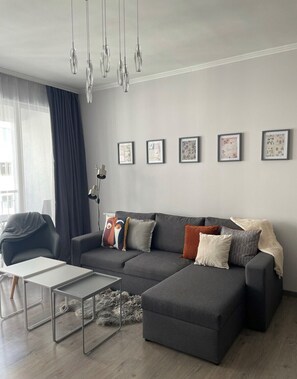 Leilighet – comfort, balkong | Oppholdsområde