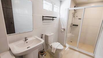 Superior Twin Room, City View | Bathroom | Shower, hair dryer, towels, soap