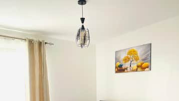 Blackout curtains, iron/ironing board, free WiFi