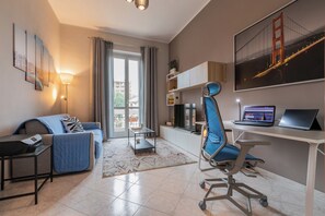 Basic Apartment, Balcony | Living area