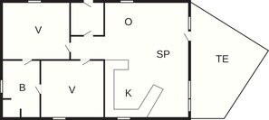 Floor plan - 4 Star Holiday Home in Friedrichkoog (Friedrichskoog)