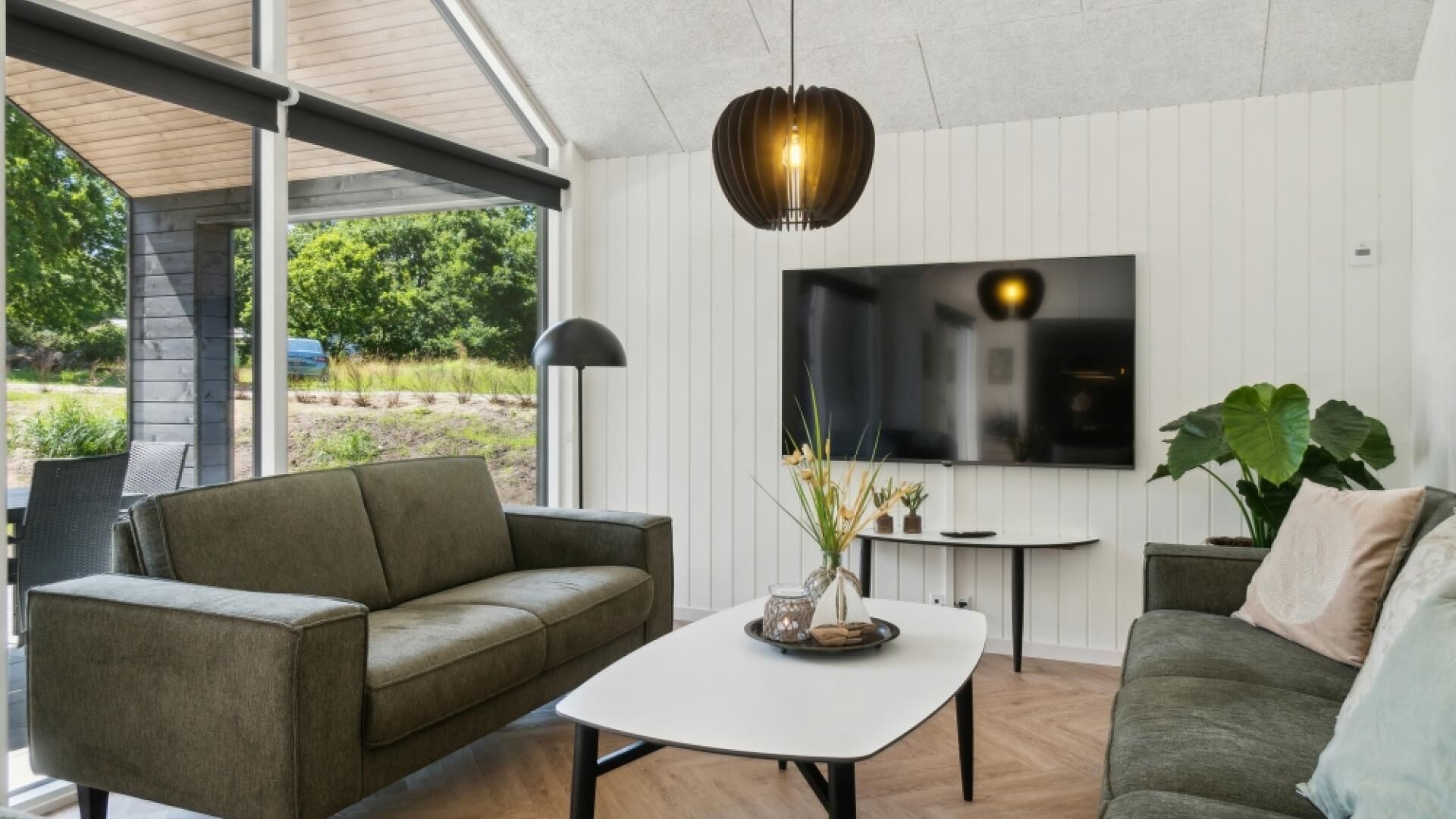 TV, video-game console, foosball, table tennis