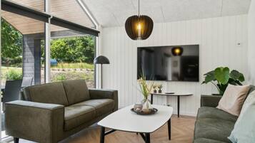 Tv, spillekonsol, bordfodbold, bordtennisbord