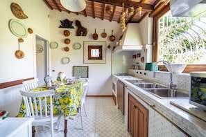 Microwave, oven, stovetop, dishwasher - Elegant and cozy house inside historic villa with charm and history (Piano di Sorrento)