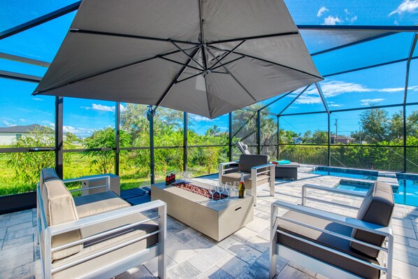 A heated pool