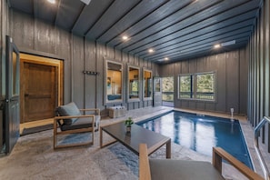 Indoor pool, a heated pool