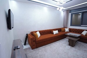 Apartamento, 2 habitaciones, accesible para personas con discapacidad, piscina privada | Sala de estar