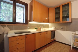 Apartment, Patio, Garden View | Private kitchen
