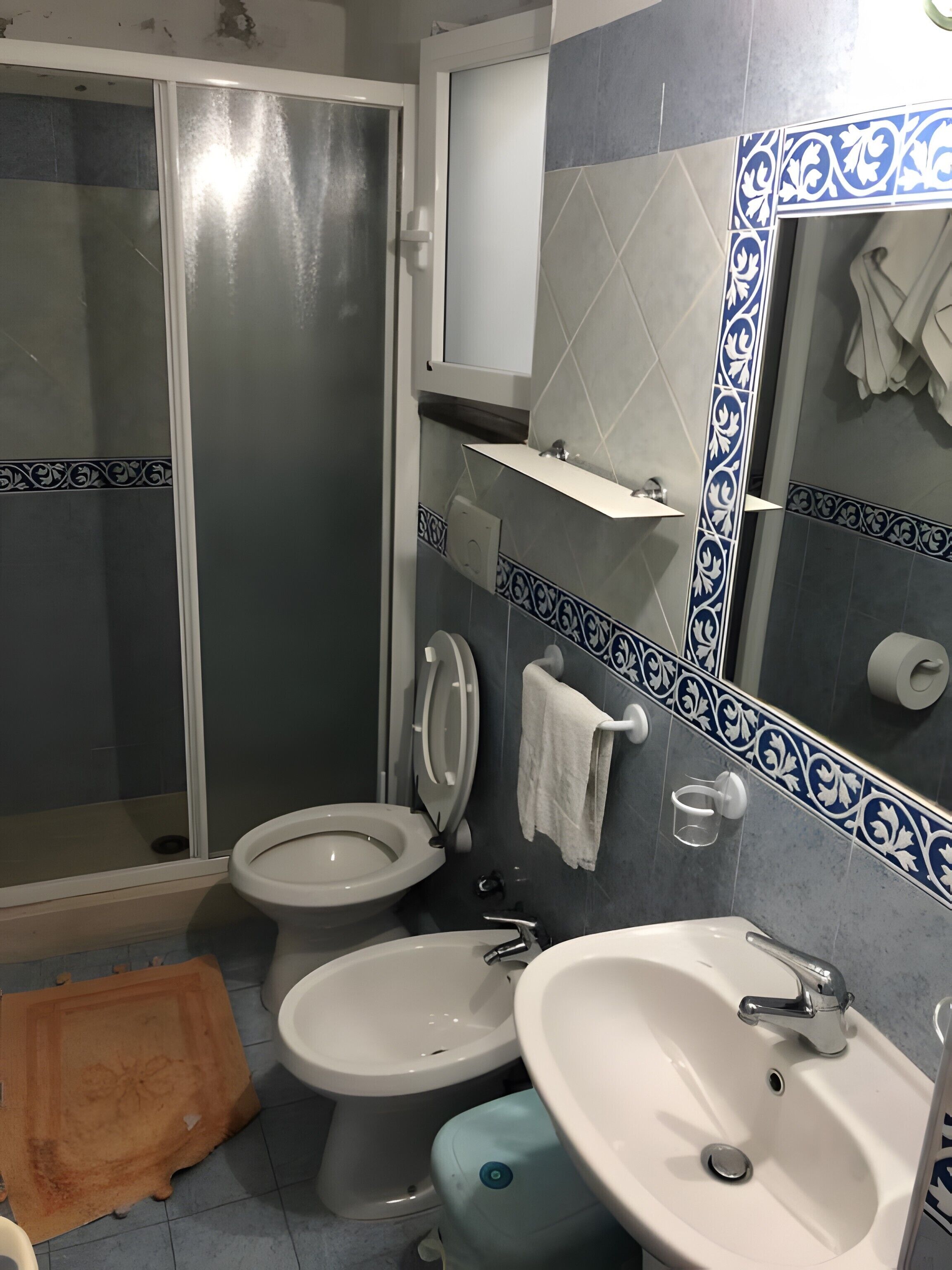 Ducha, secador de pelo y toallas