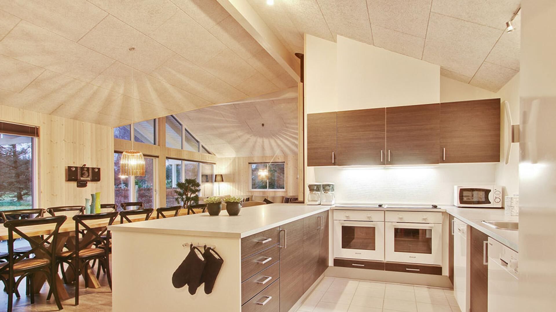 Kjøleskap, ovn, kokeplater og kaffetrakter/tekoker