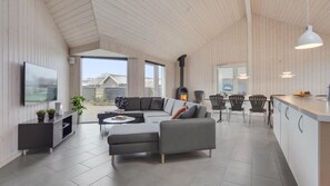 TV, fireplace, table football, ping pong